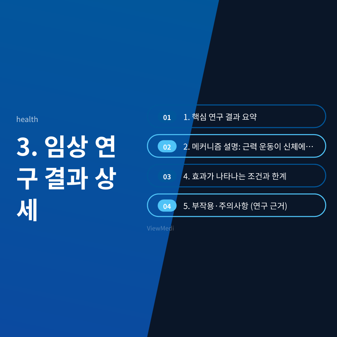 근력 운동의 과학적 효과: 임상 연구로 검증된 건강 효과와 실천 가이드 이미지 2
