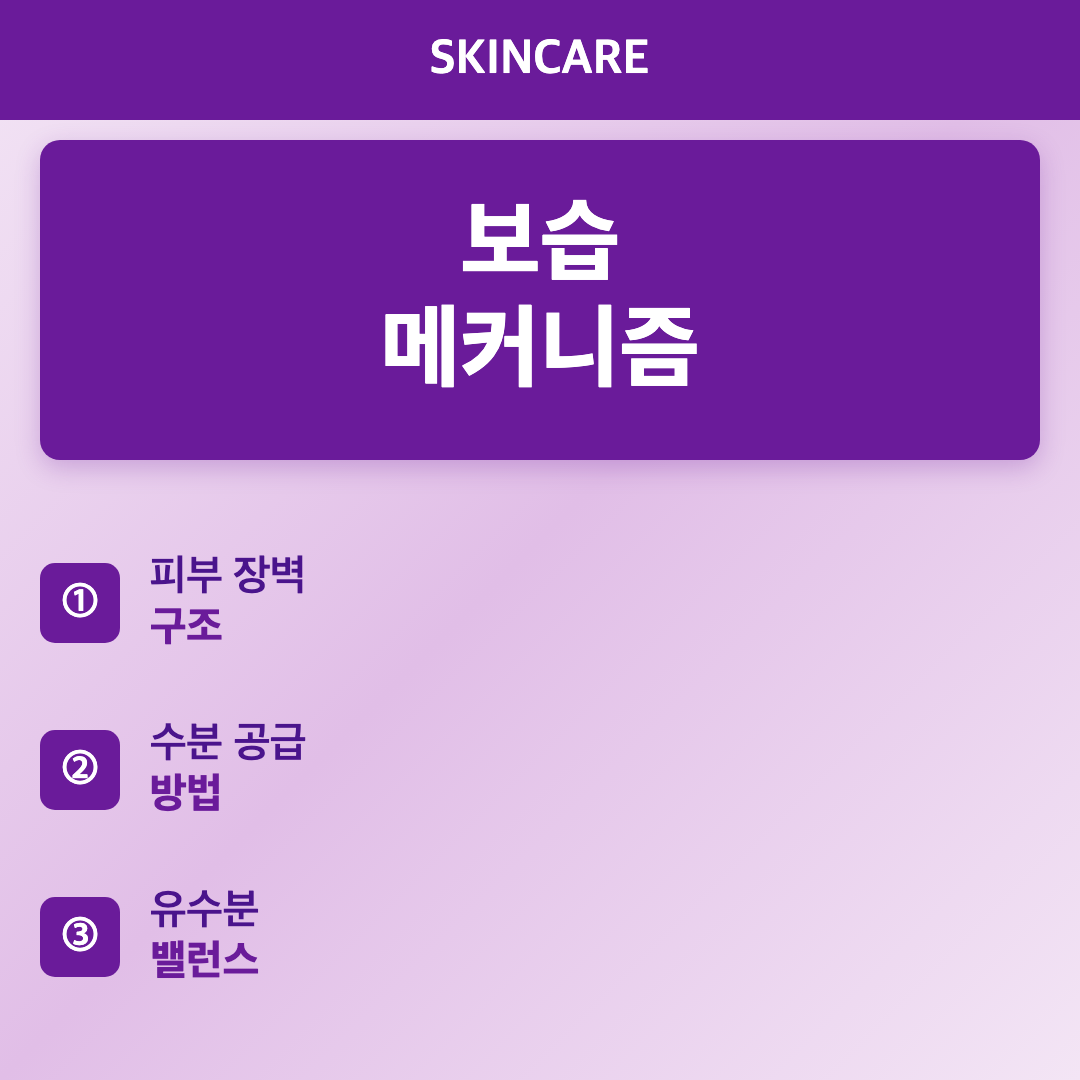 보습 메커니즘 - 피부 보습 관리 방법