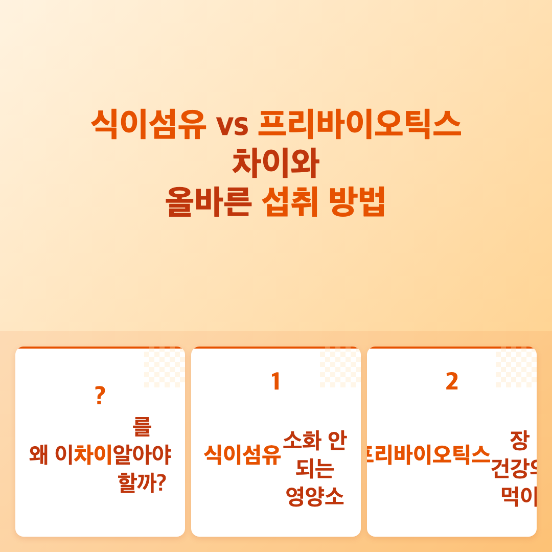식이섬유와 프리바이오틱스란 무엇인가? - 식이섬유 프리바이오틱스 차이 섭취 방법