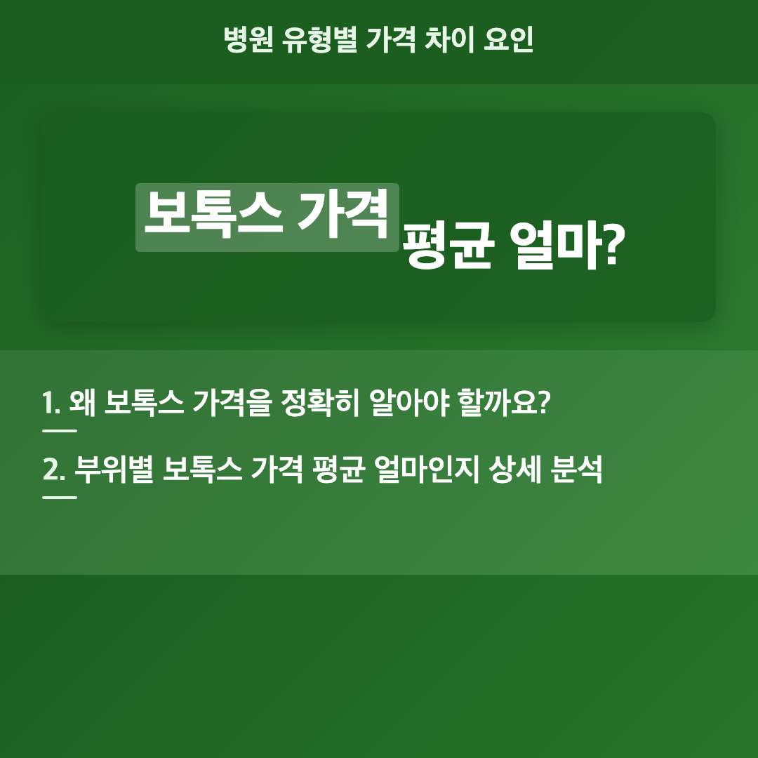 보톡스 가격 평균 얼마? 부위별 실제 비용과 선택 가이드 이미지 4