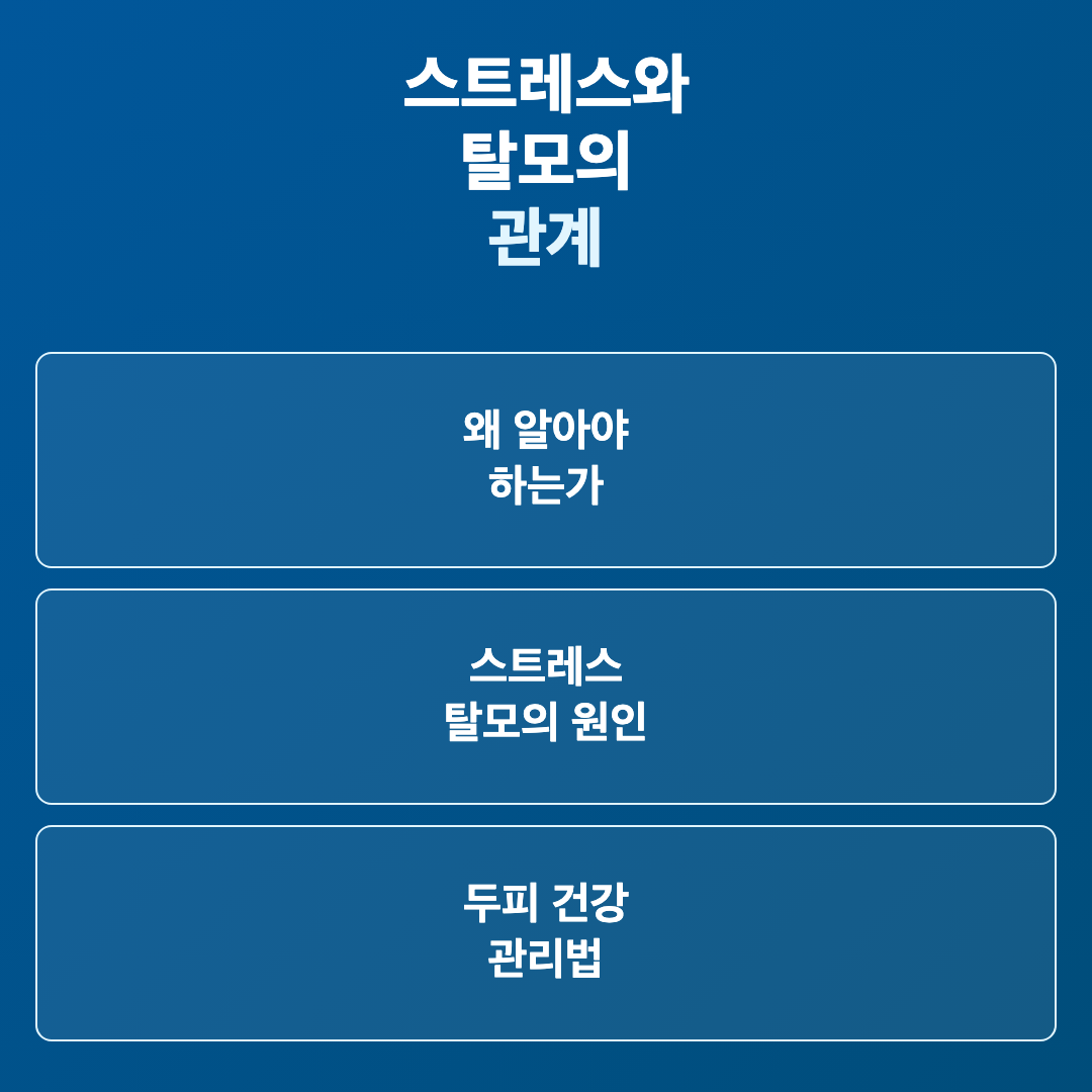탈모 스트레스 관계란 무엇인가 - 탈모 스트레스 관계 있나