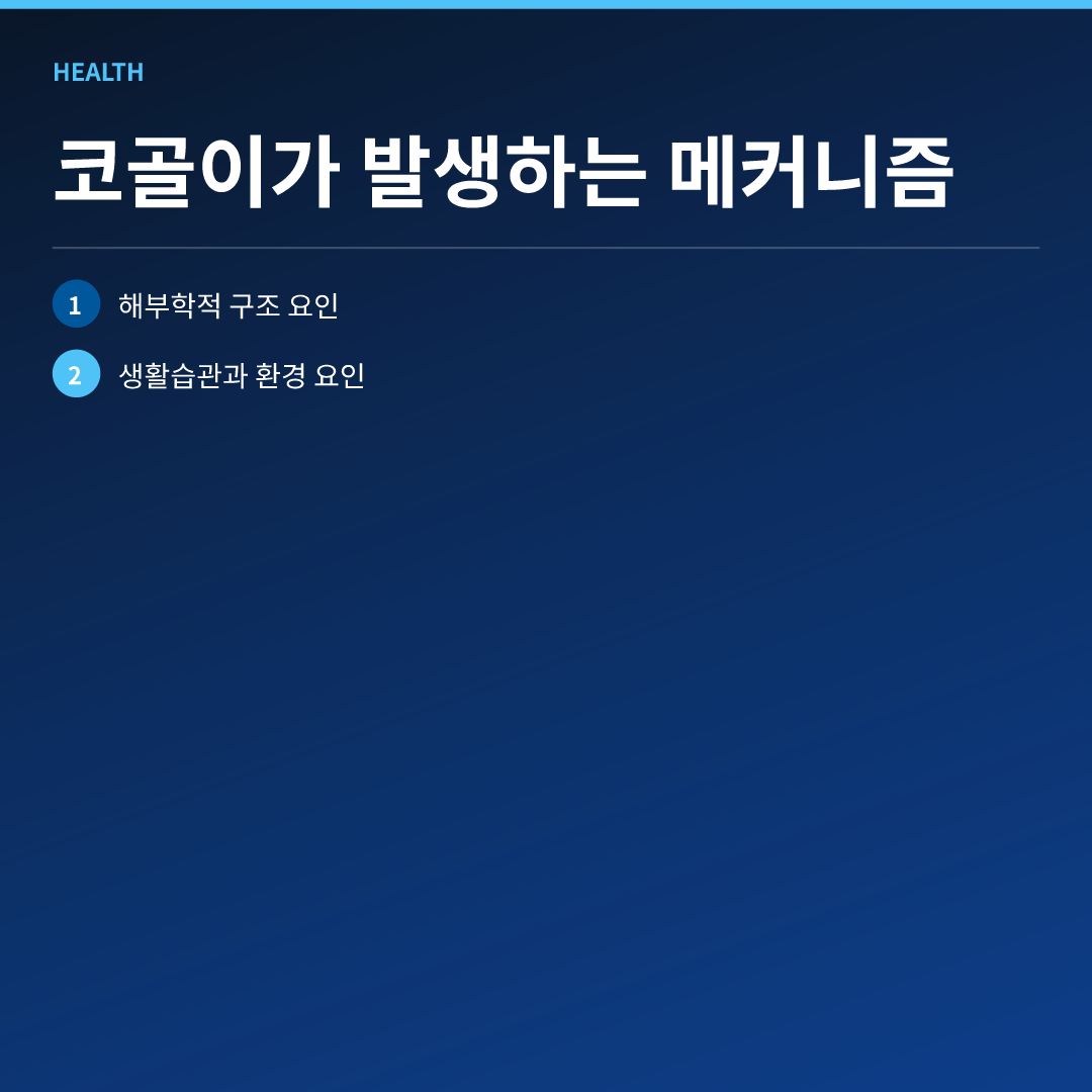 코골이가 발생하는 메커니즘 - 코골이 원인